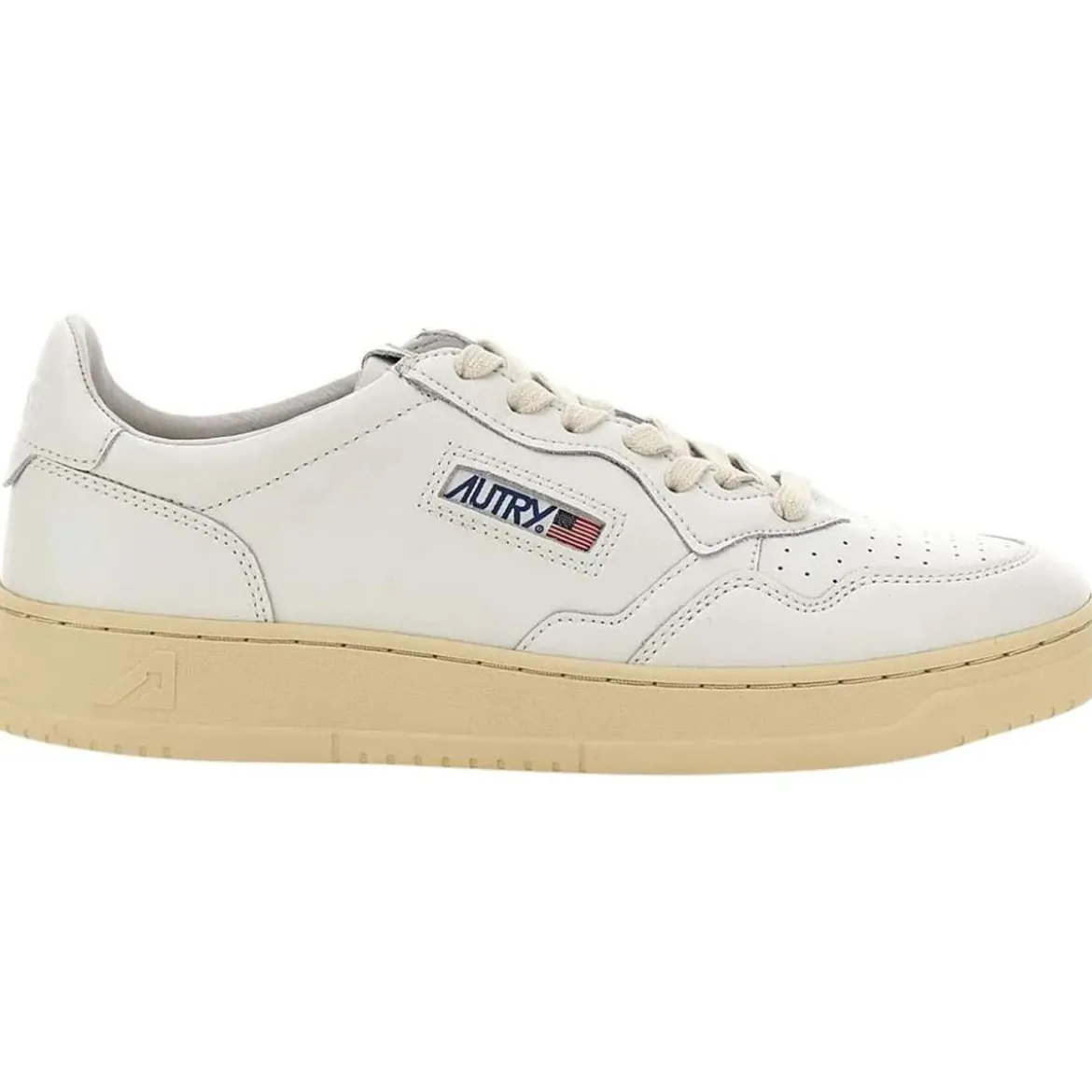 Autry International Sneaker Medalist aus Leder Weiß Low-Top-Sneaker