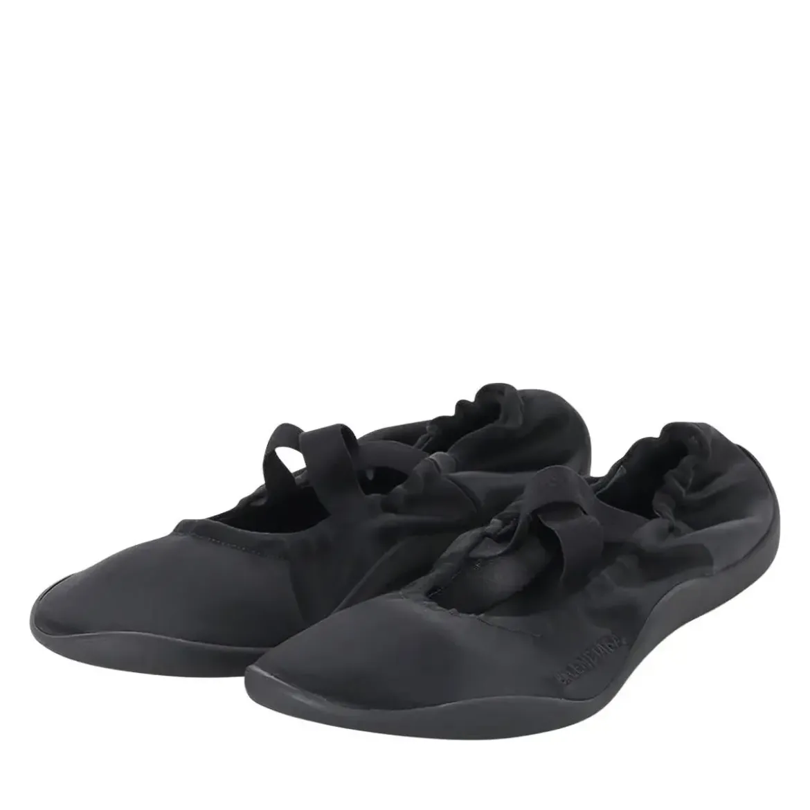 Balenciaga Ballerinas Shibuya mit Logo schwarz Schnürschuhe