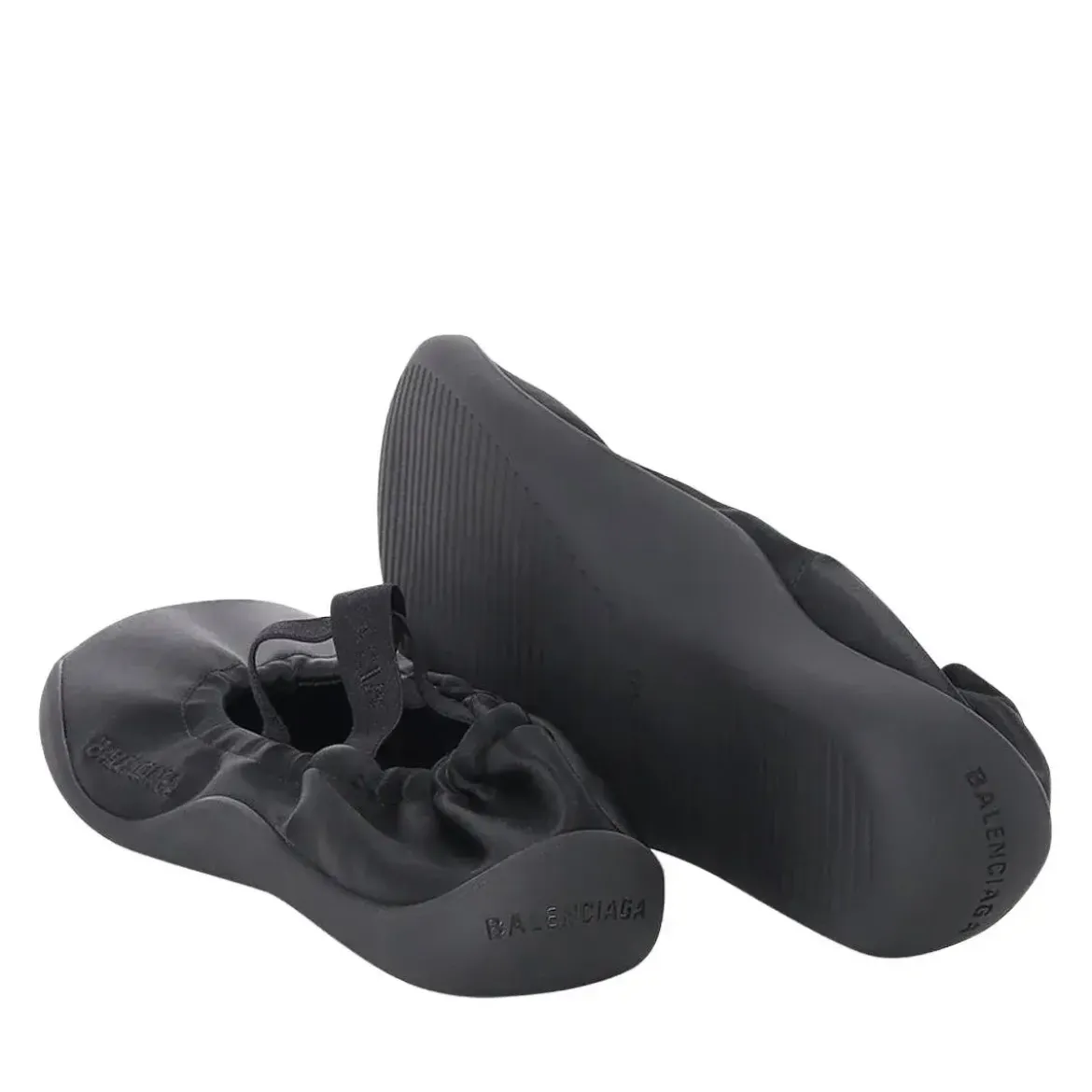 Balenciaga Ballerinas Shibuya mit Logo schwarz Schnürschuhe