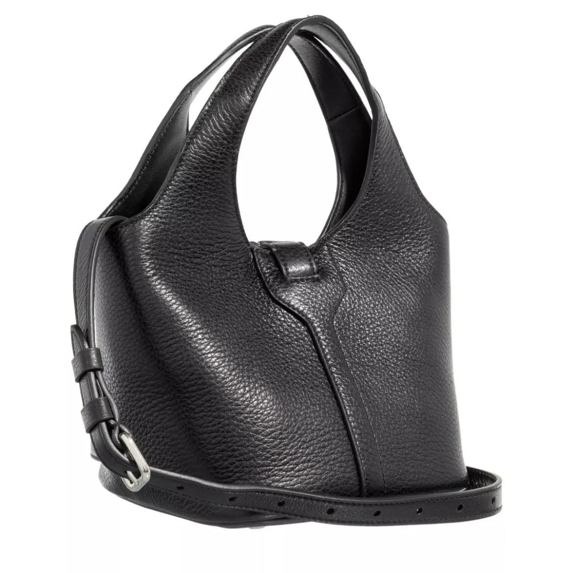 Balenciaga Locker Handbag Leather Black Bucket Bag