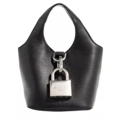 Balenciaga Locker Handbag Leather Black Bucket Bag