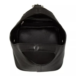 Balenciaga Locker Handbag Leather Black Bucket Bag