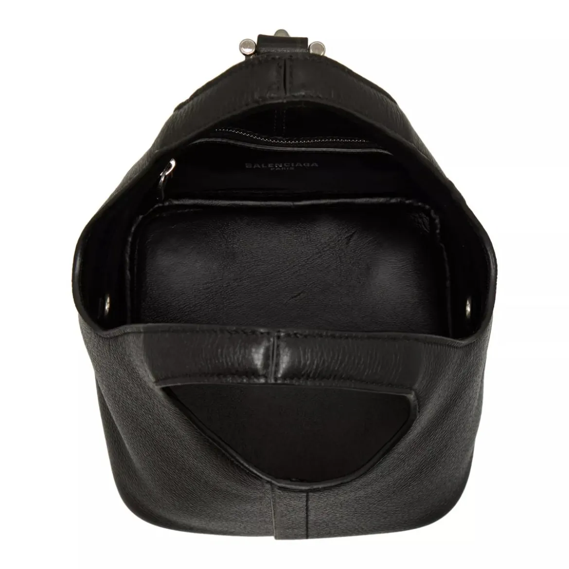 Balenciaga Locker Handbag Leather Black Bucket Bag