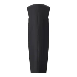 Balenciaga Midikleid mit Wolle & Seide schwarz Midikleid