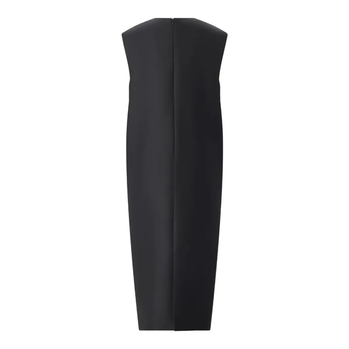 Balenciaga Midikleid mit Wolle & Seide schwarz Midikleid