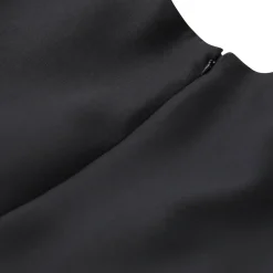 Balenciaga Midikleid mit Wolle & Seide schwarz Midikleid