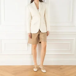 Bally Belkys-Round Stu Bone Ballerinas