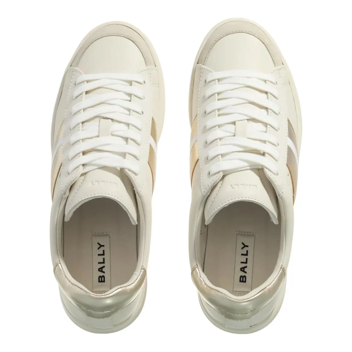 Bally Thiago-W White/Gold Low-Top-Sneaker