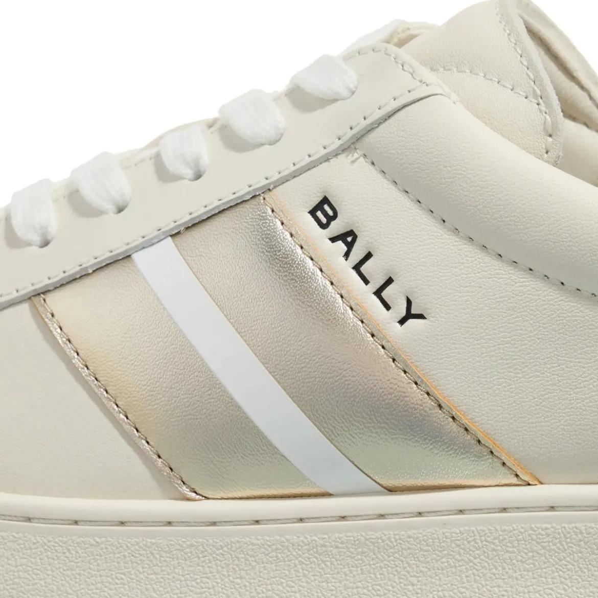Bally Thiago-W White/Gold Low-Top-Sneaker
