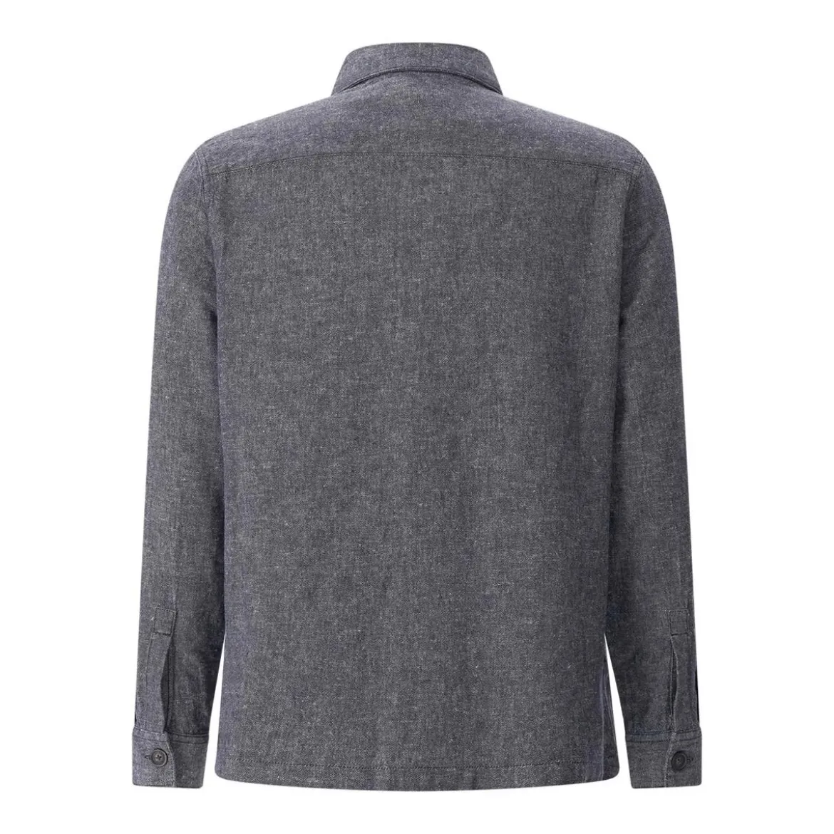 Barbour Overshirt Stillwater aus Leinen-Mix blau Hemd