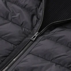 Belstaff Daunenjacke mit Strickärmeln schwarz Strickjacke