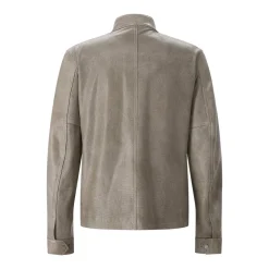 Belstaff Jacke aus Leder grau Lederjacke