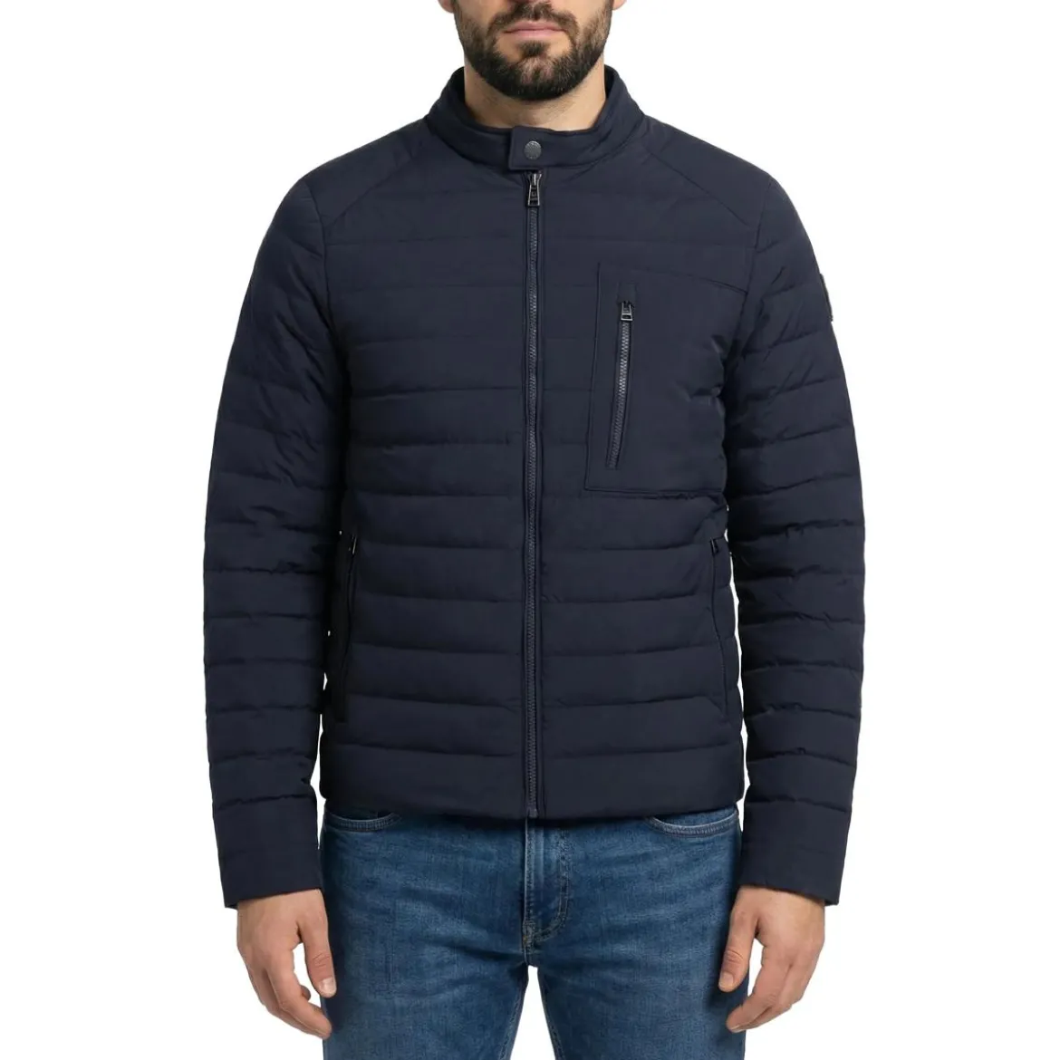 Belstaff Jacke mit Logo blau Daunenjacke