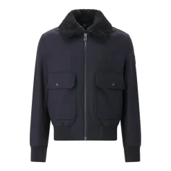 Belstaff Overshirt aus Woll-Mix dunkelblau Übergangsjacke
