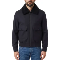 Belstaff Overshirt aus Woll-Mix dunkelblau Übergangsjacke