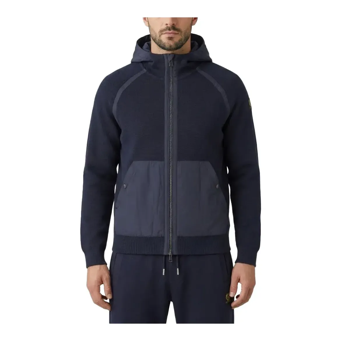 Belstaff Strickjacke mit Logo blau Übergangsjacke