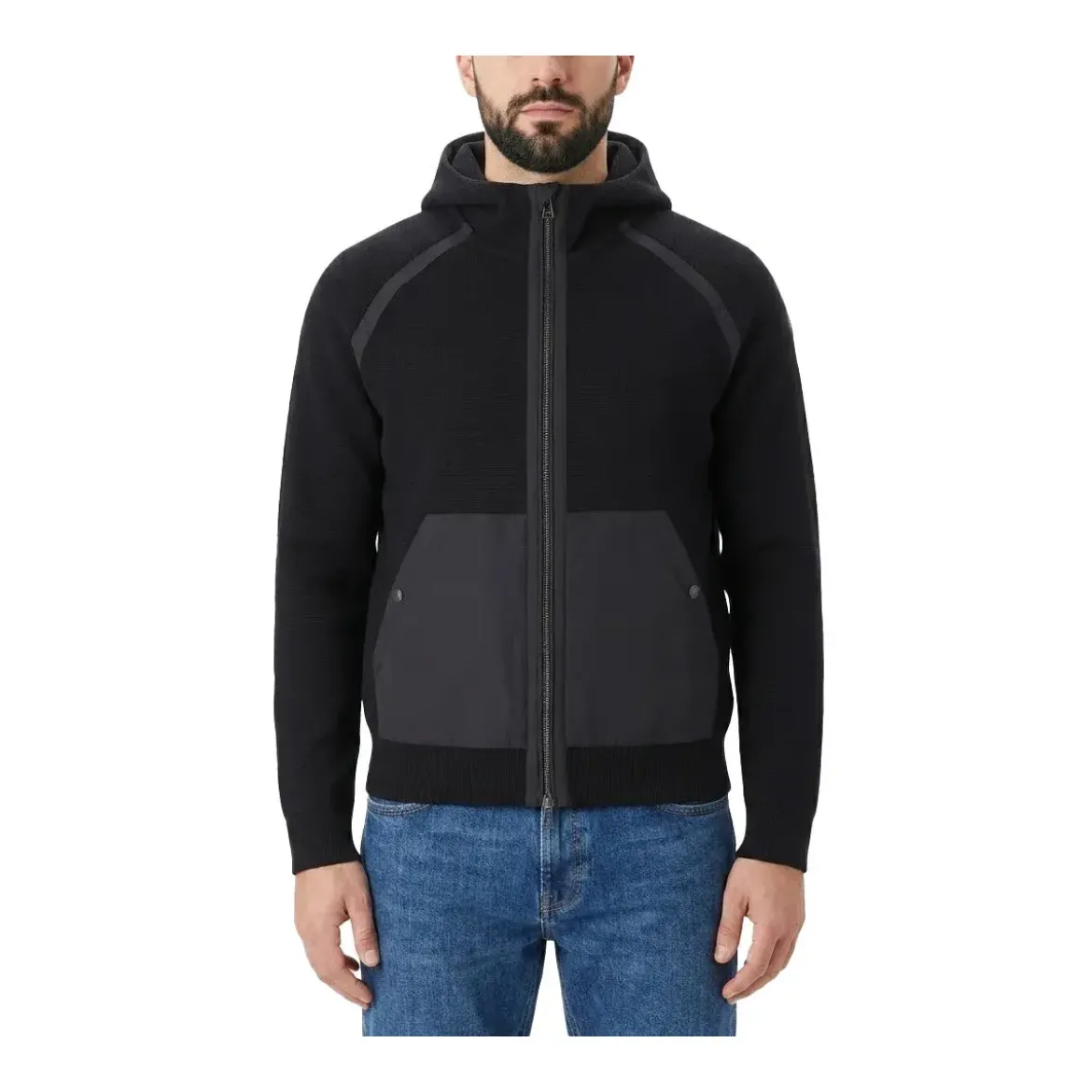 Belstaff Strickjacke mit Logo blau Übergangsjacke