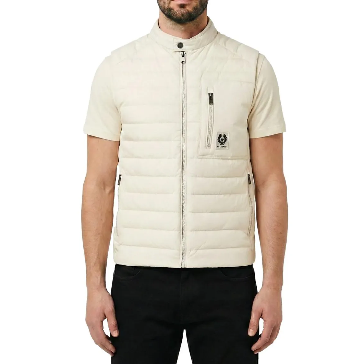 Belstaff Weste mit Logo weiß Weste