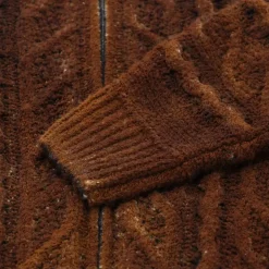CALIBAN Strickjacke aus Wolle & Seide braun Übergangsjacke