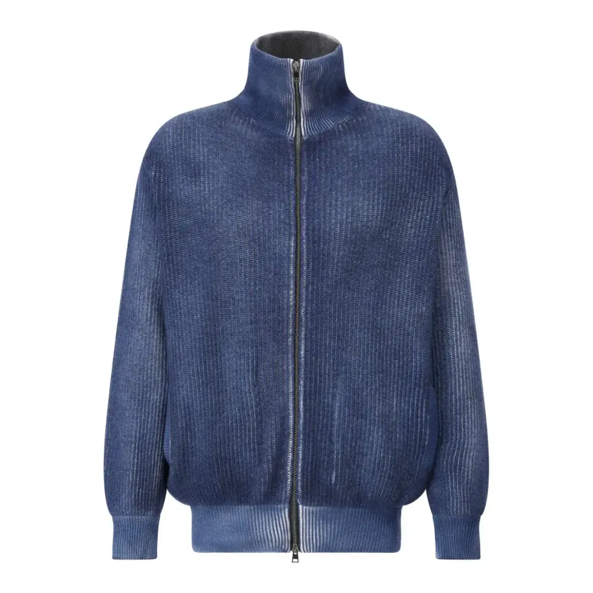 CALIBAN Strickjacke aus Wolle & Kaschmir blau Übergangsjacke