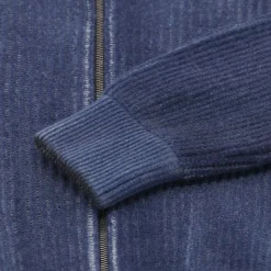 CALIBAN Strickjacke aus Wolle & Kaschmir blau Übergangsjacke