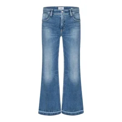 Cambio Boot Cut Jeans Felina cropped blau Bootcut-Jeans