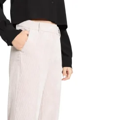 Cambio Straight-Fit Hose Amelie aus Cord Beige Hose