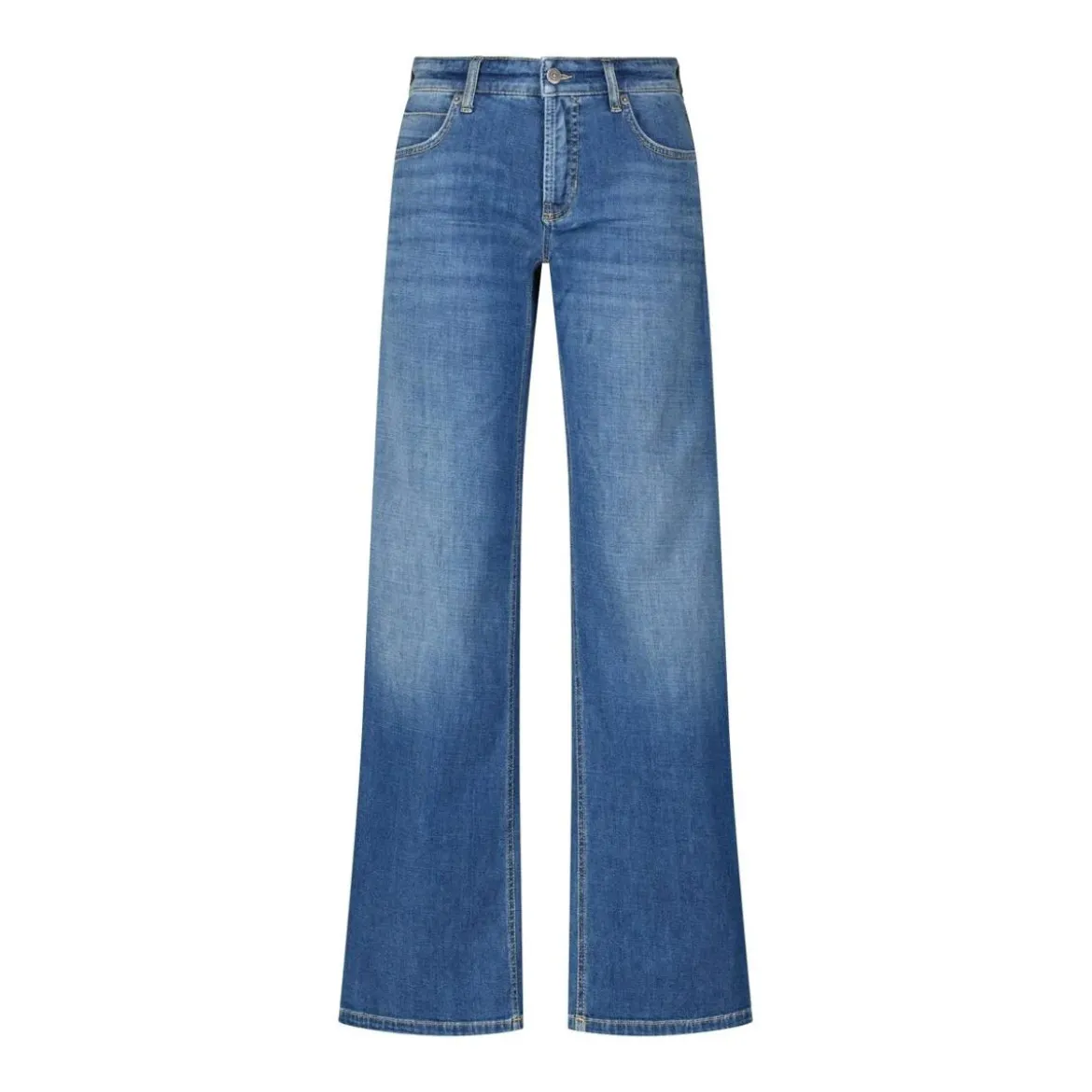 Cambio Tess mid blue splinted Jeans