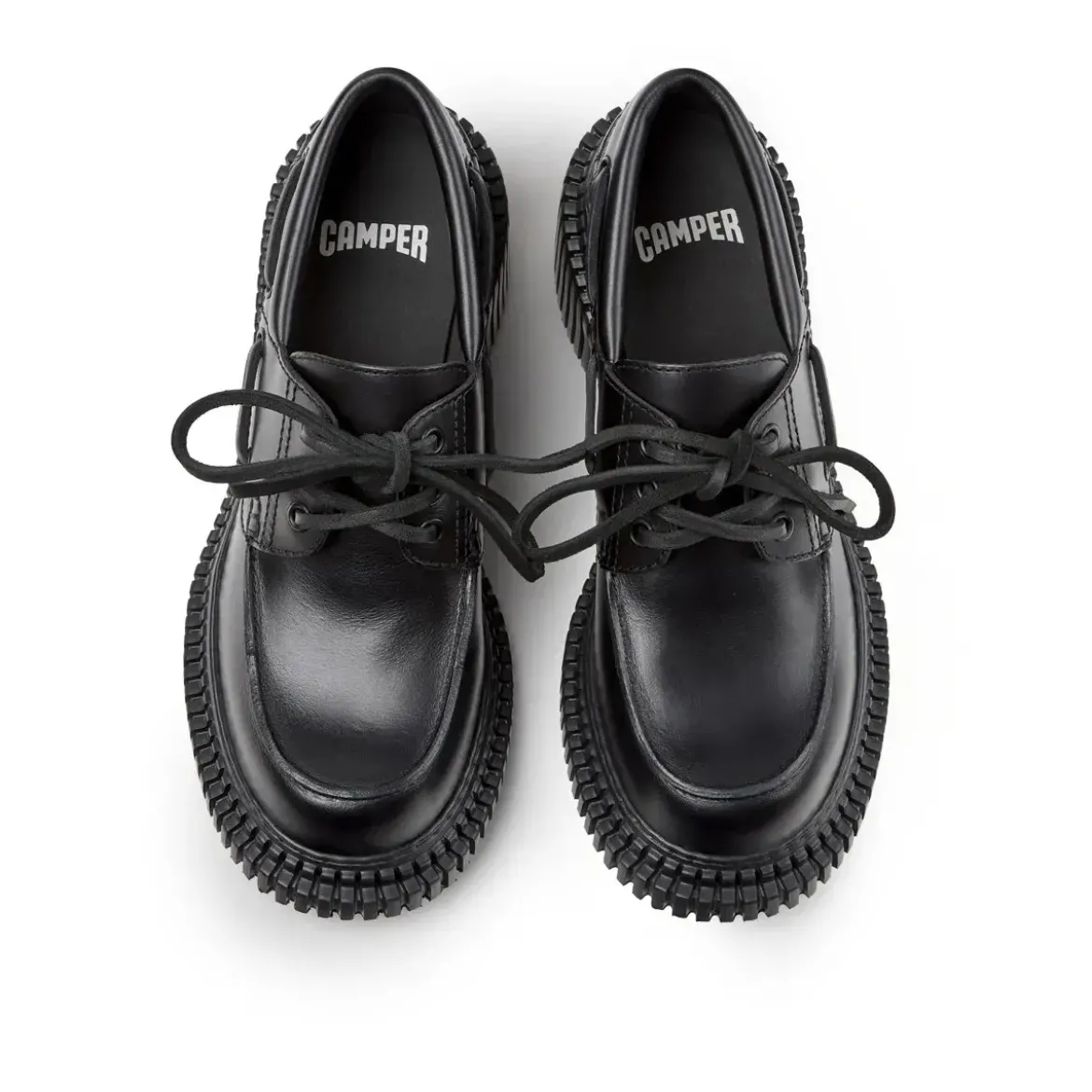 Camper Der Pix London, Ihr leichter Wohlfühl-Absatzschuh, schwarz Bootsschuhe