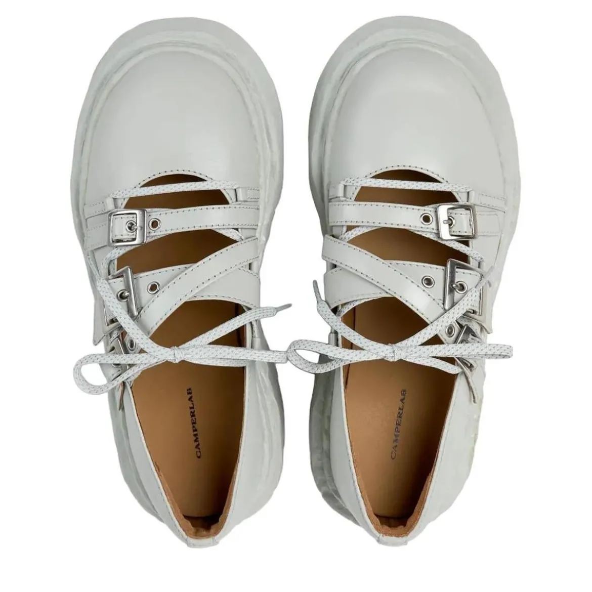 Camperlab Mokassins Vamonos hell-grau Schnürschuhe