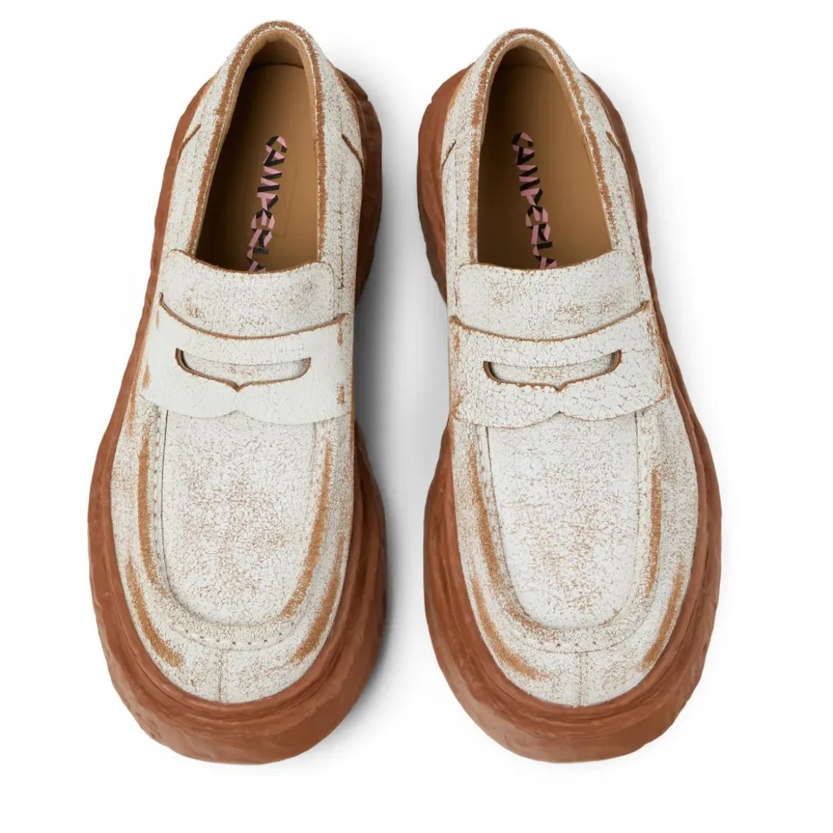 Camperlab Mokassins Vamonos weiss Schnürschuhe