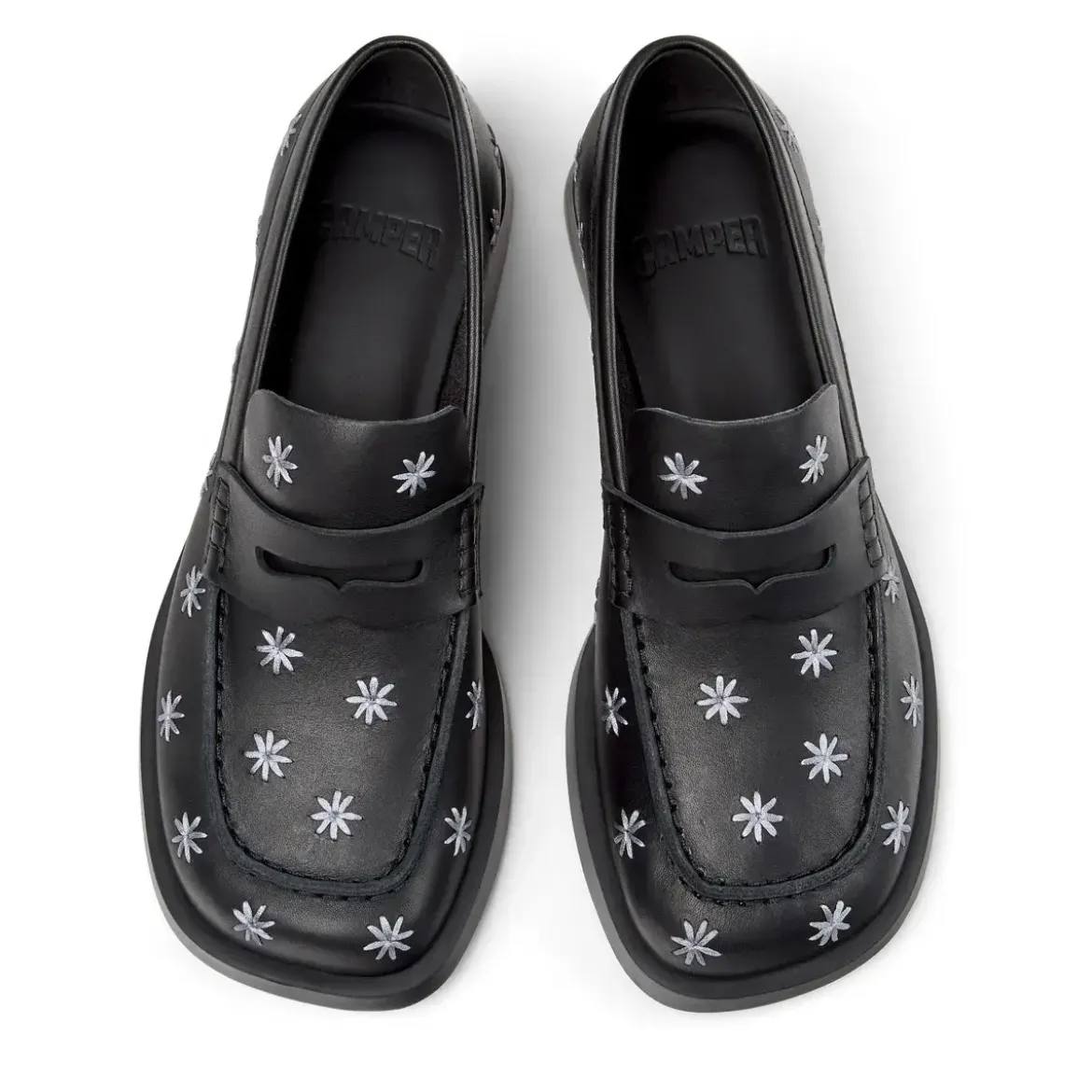 Camper Mokassins Donna schwarz Bootsschuhe