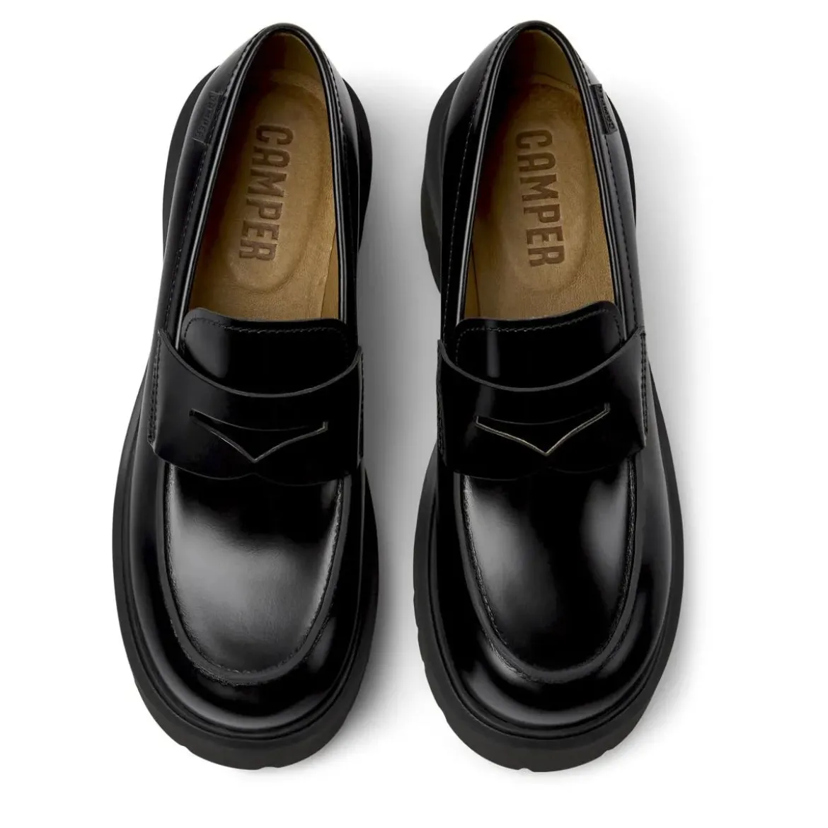 Camper Mokassins Milah schwarz Schnürschuhe