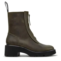 Camper Unser Milah kombiniert eine robuste Sohle mit eine dunkel-grün Stiefel