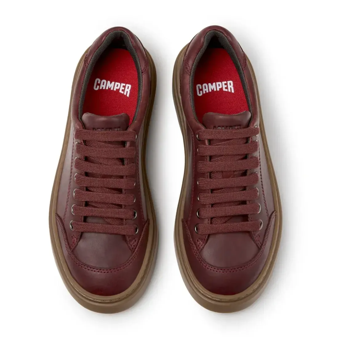 Camper - Zertifikat der Leather Working Group- Schuhmach burgund Low-Top-Sneaker