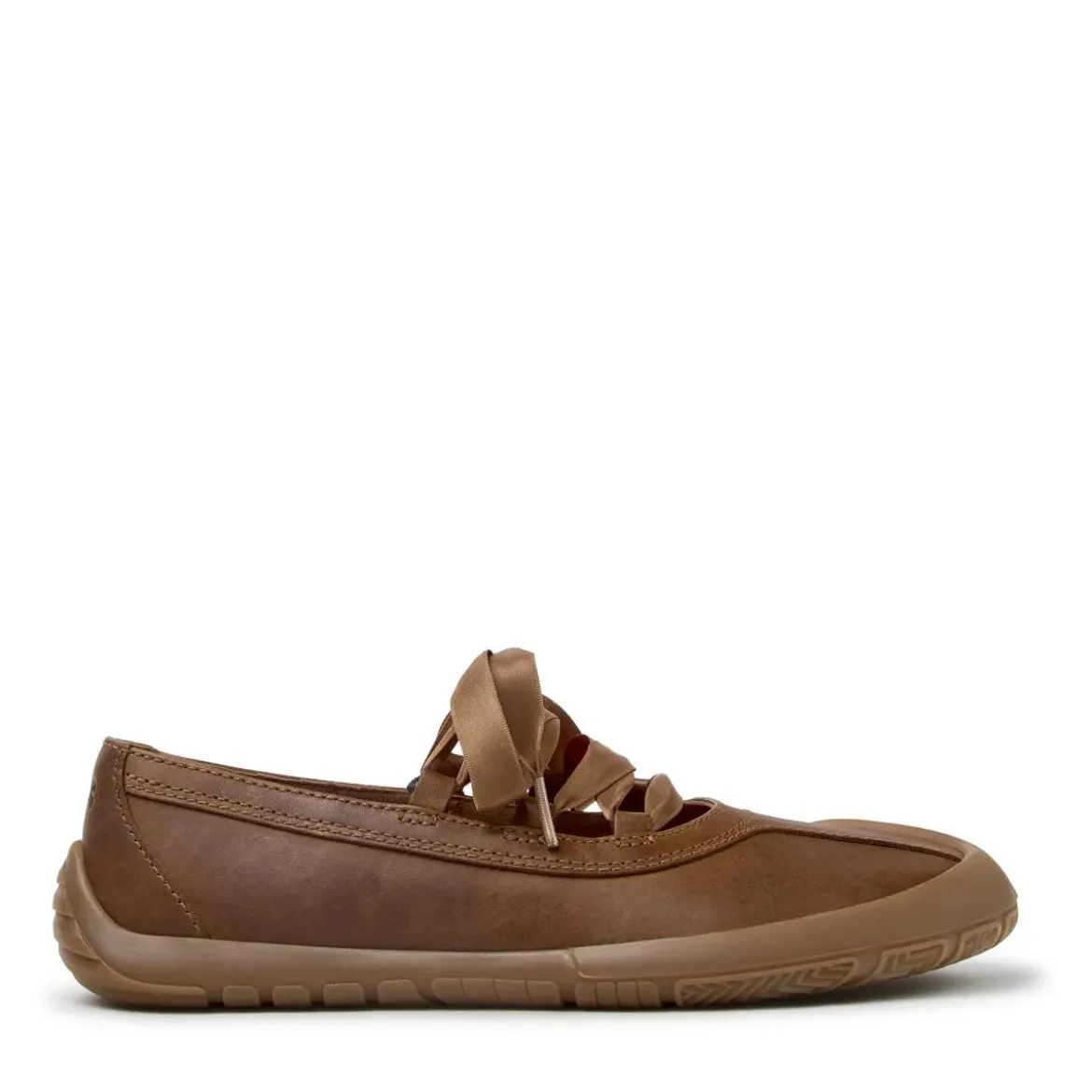 Camper - Zertifikat der Leather Working Group- Schuhmach mittel-braun Ballerinas