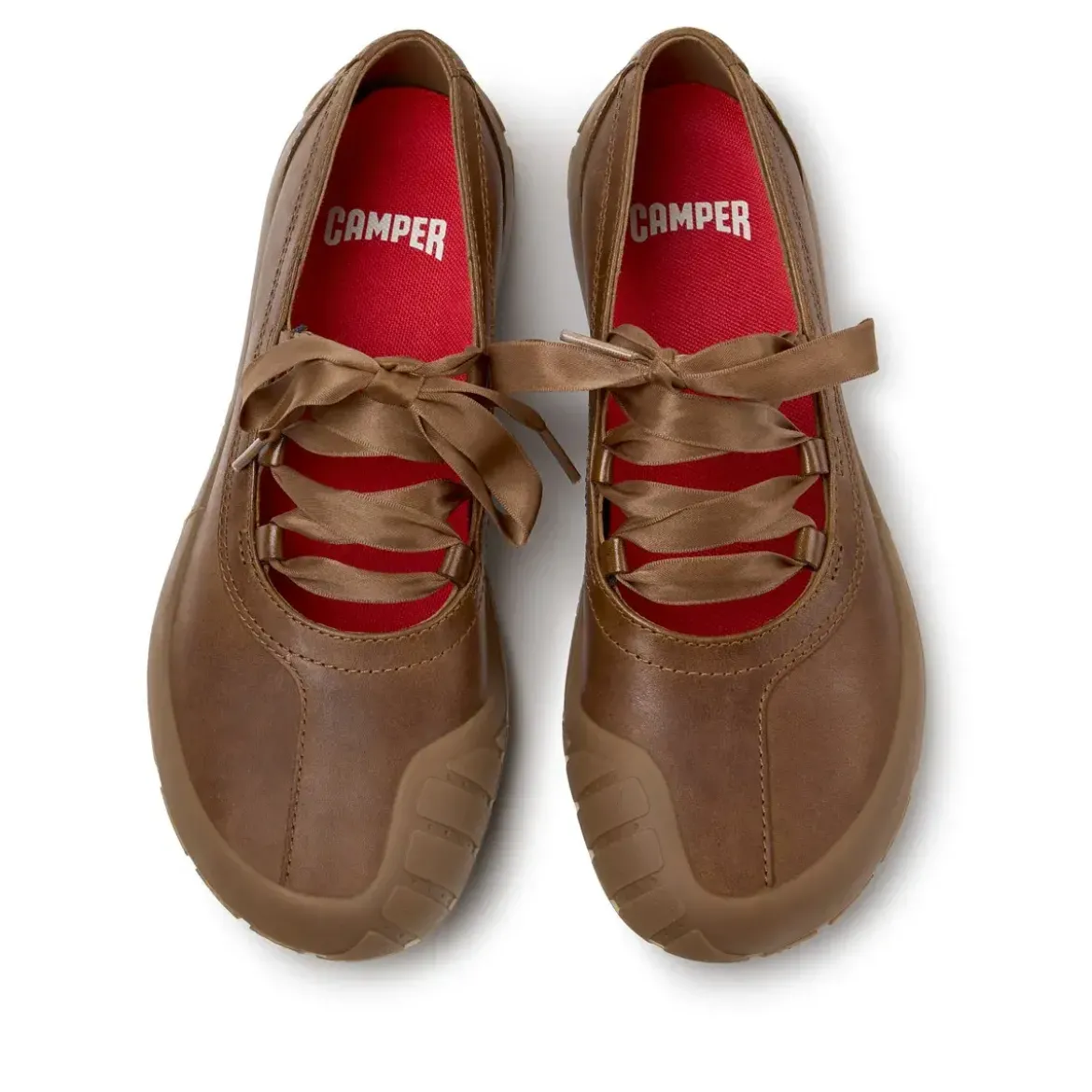 Camper - Zertifikat der Leather Working Group- Schuhmach mittel-braun Ballerinas