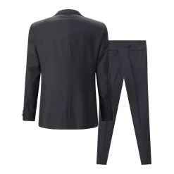 Canali Anzug aus Wolle schwarz Hosenanzug
