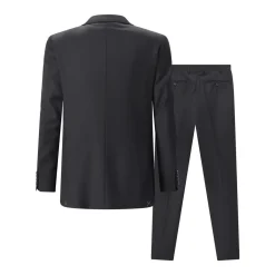 Canali Anzug aus Wolle schwarz Hosenanzug