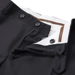 Canali Anzug aus Wolle schwarz Hosenanzug