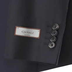 Canali Anzug aus Wolle schwarz Hosenanzug