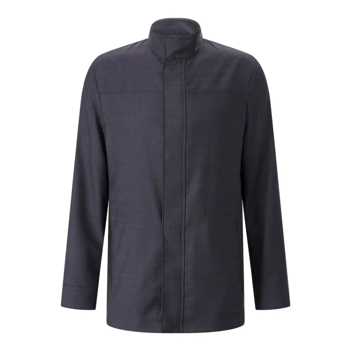 Canali Jacke aus Wolle blau Übergangsjacke
