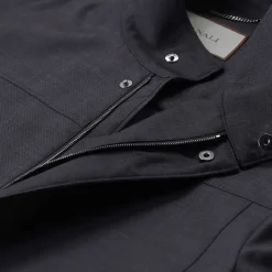 Canali Jacke aus Wolle blau Übergangsjacke