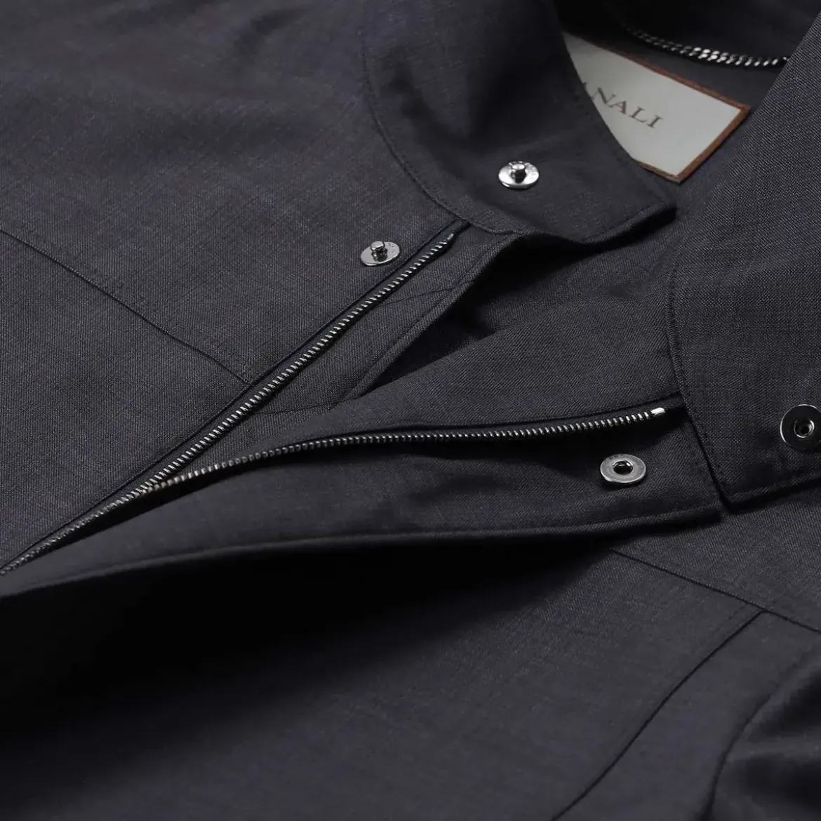 Canali Jacke aus Wolle blau Übergangsjacke