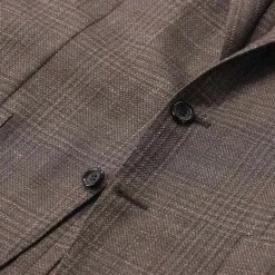Canali Kariertes Sako Kei braun Anzugjacke
