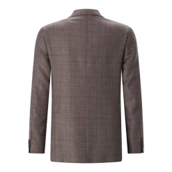 Canali Kariertes Sako Kei braun Anzugjacke