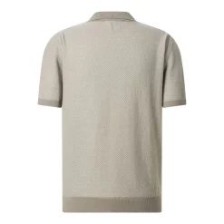 Canali Poloshirt aus Baumwollstrick beige Poloshirt