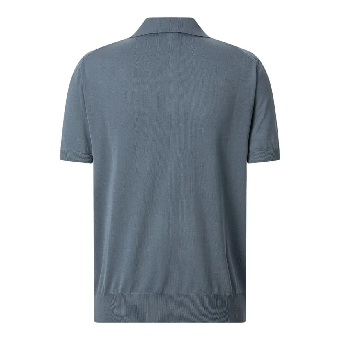Canali Poloshirt mit Reißverschluss blau Poloshirt