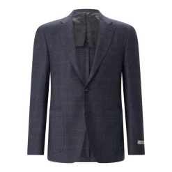 Canali Sakko aus Wolle blau Anzugjacke