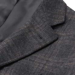 Canali Sakko aus Wolle braun Anzugjacke
